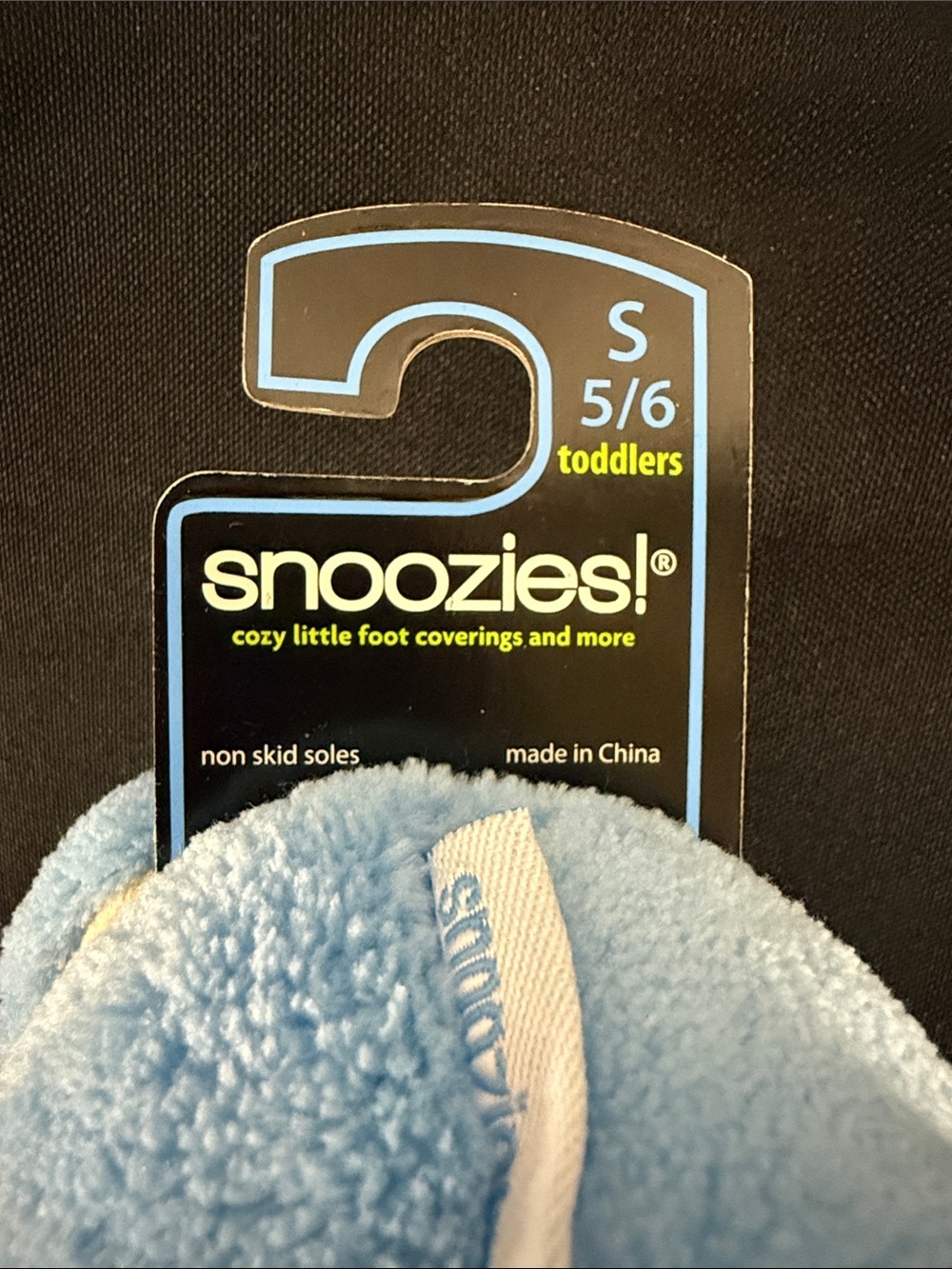 Snoozies! Toddler Blue Fleece Slippers with Mouse Embroidery - Size 5/6 - Picture 2 of 5